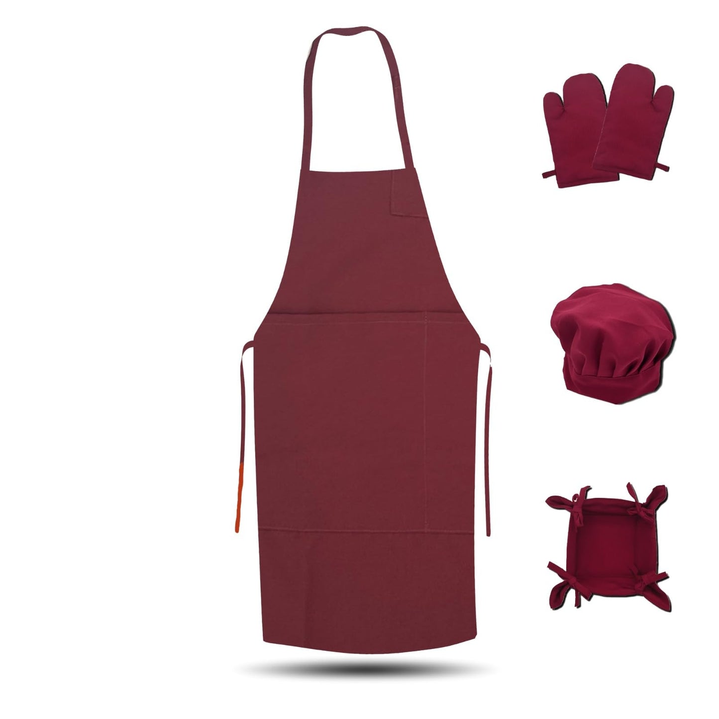 Apron Set (Dark Red Apron Set)
