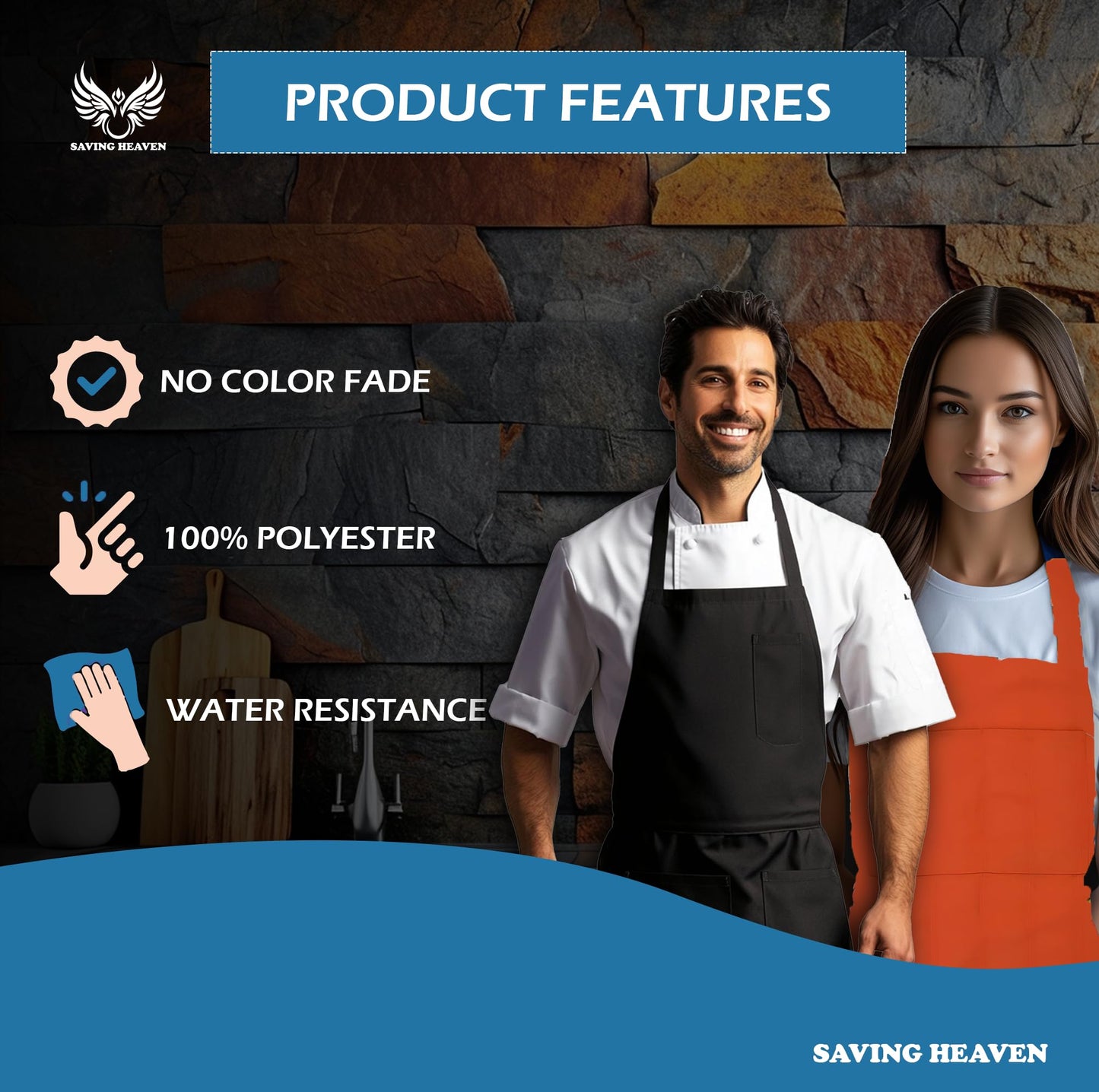 2-Pack Unisex Aprons