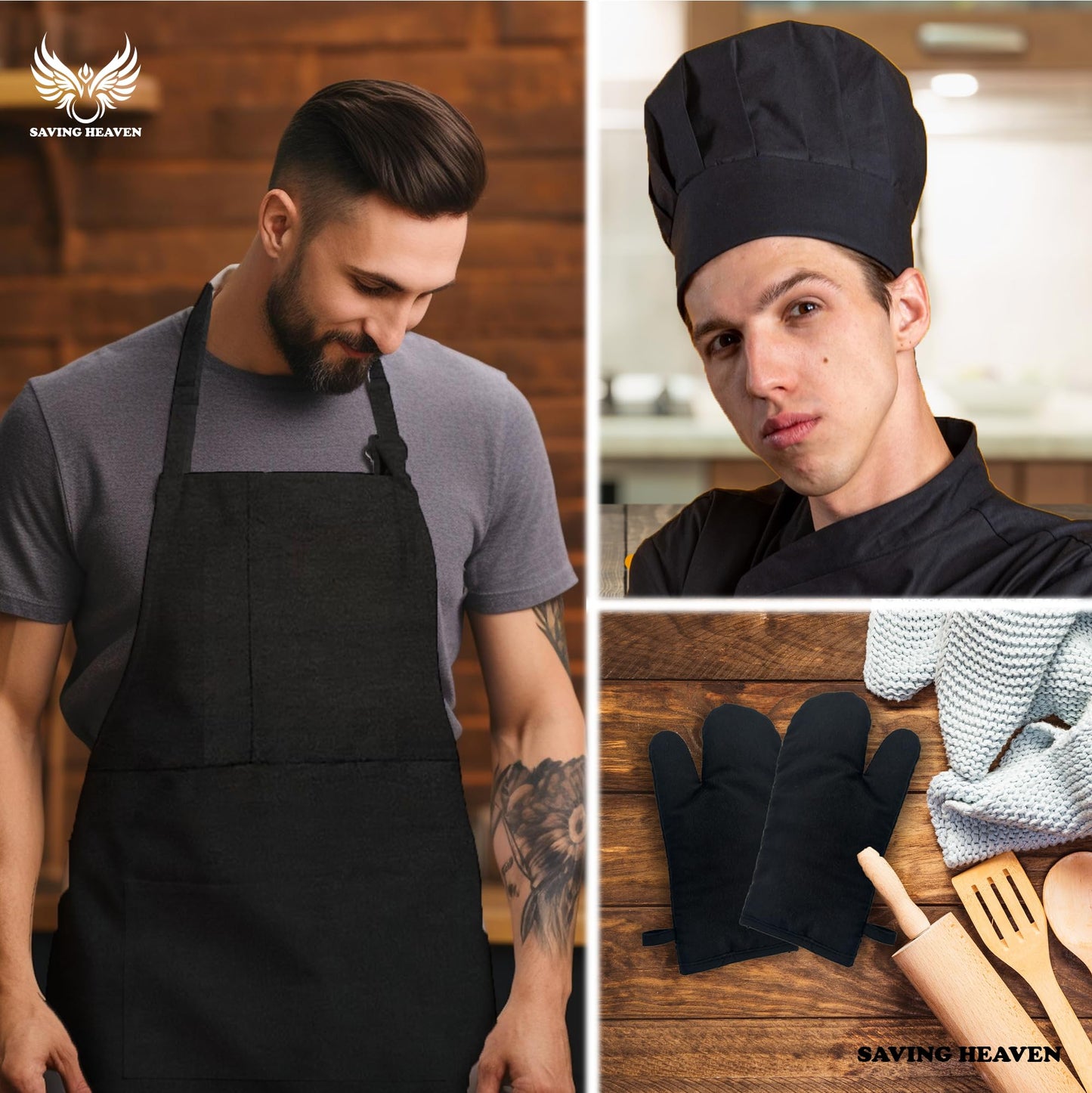 Apron Set (Dark Red Apron Set)