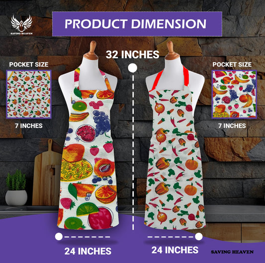 Saving Heaven 2-Pack Unisex Printed Aprons