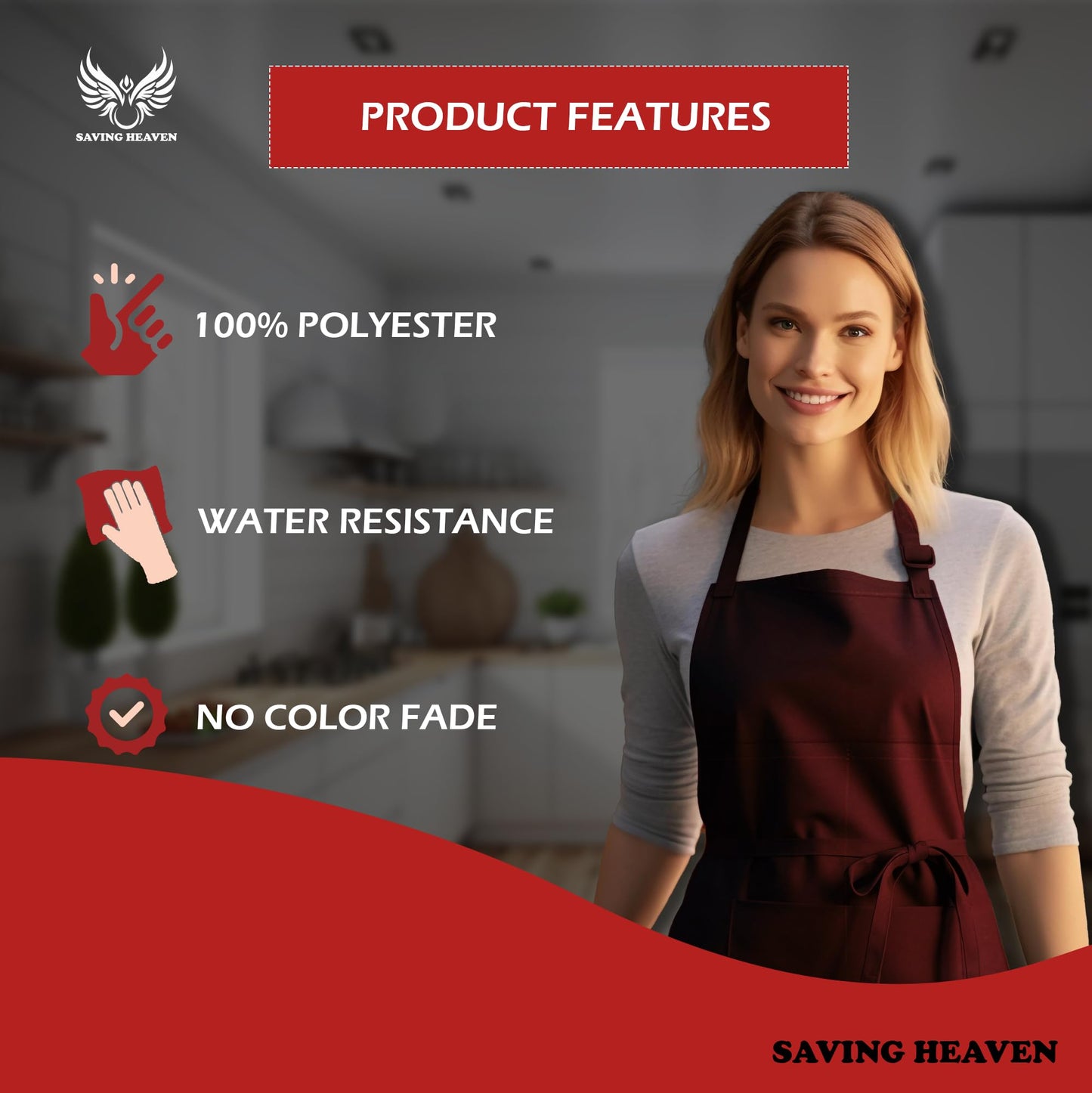Apron Set (Dark Red Apron Set)