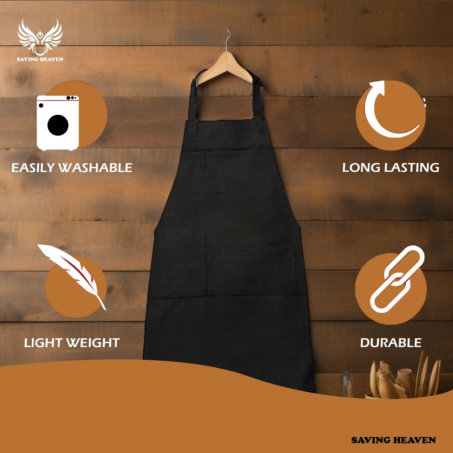 Apron Set (Dark Red Apron Set)