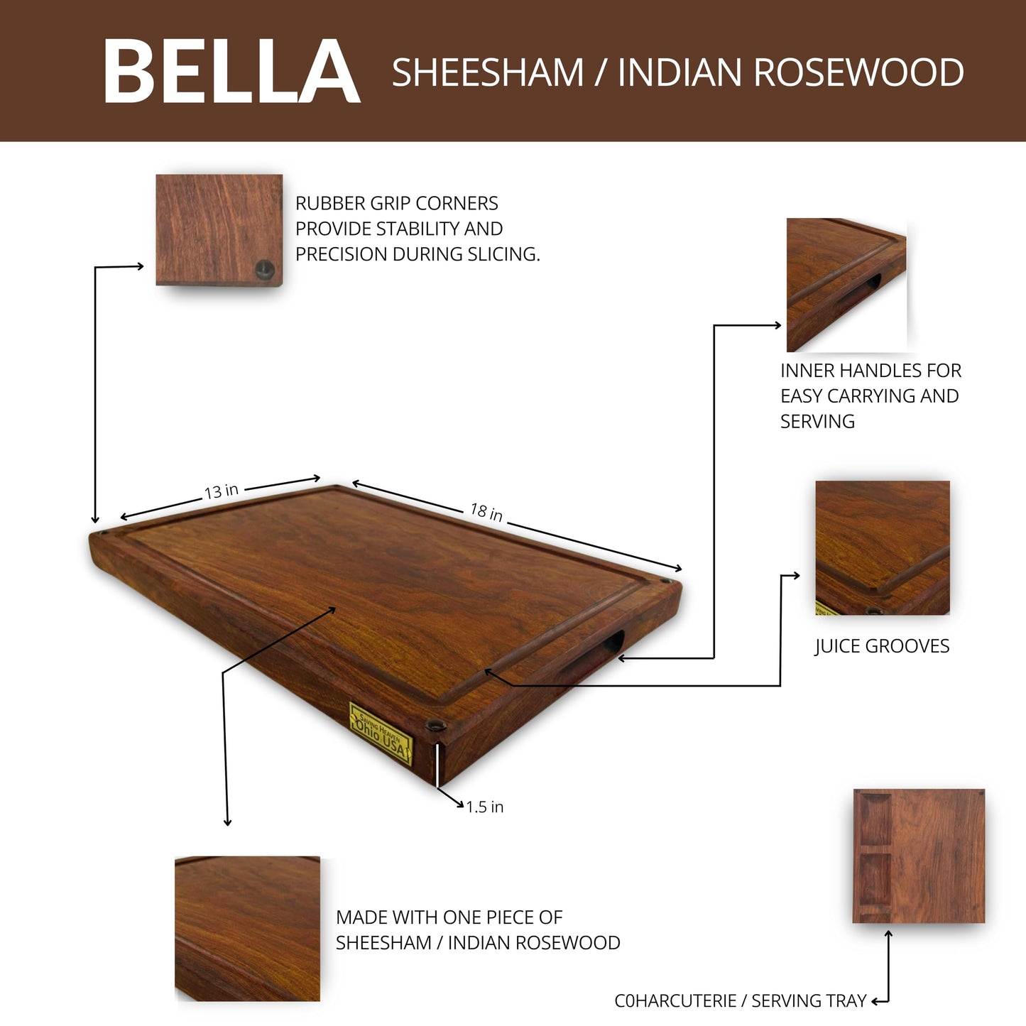 Bella Cutting/ Chopping & Charcuterie  Board