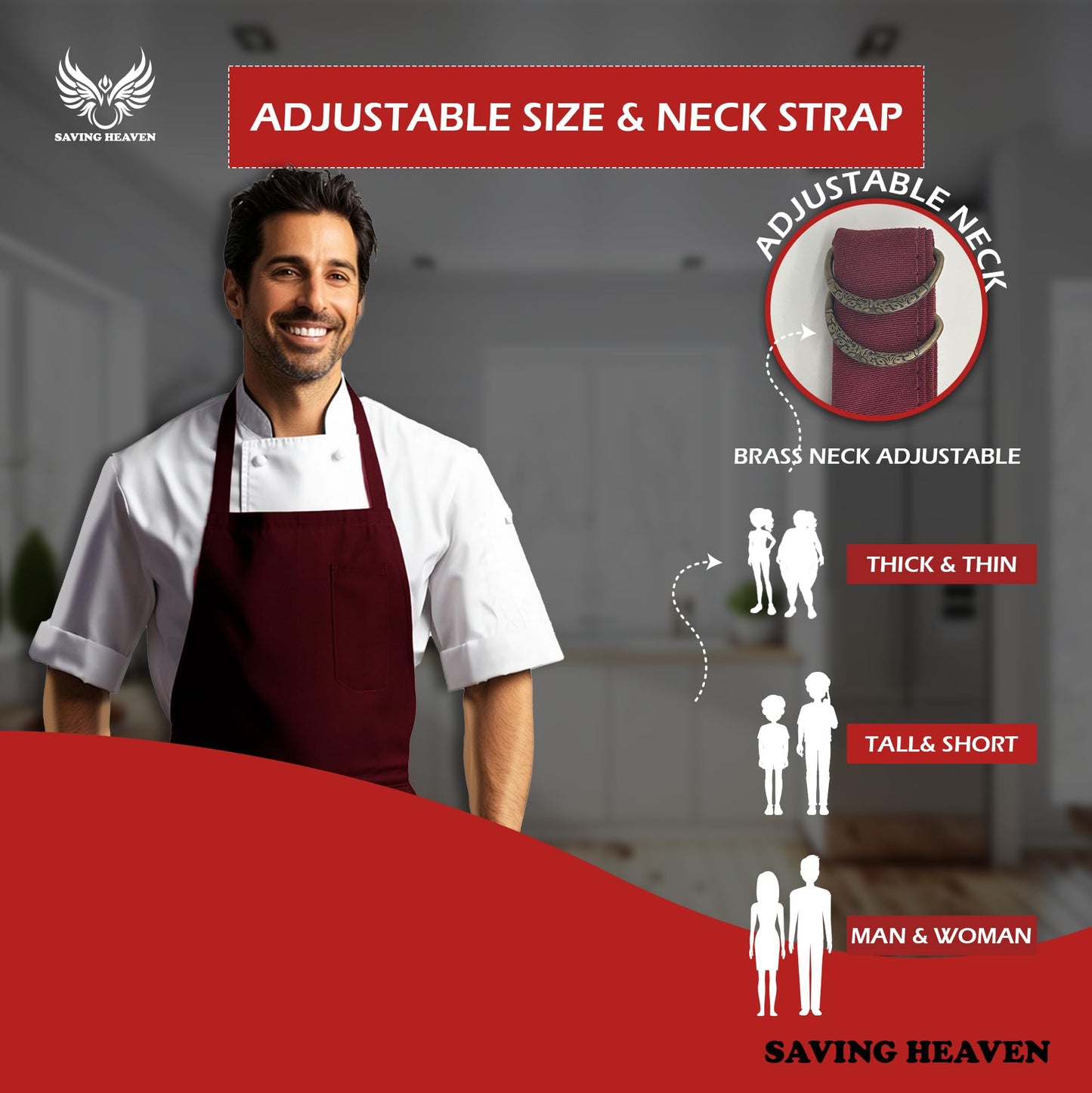 Apron Set (Dark Red Apron Set)