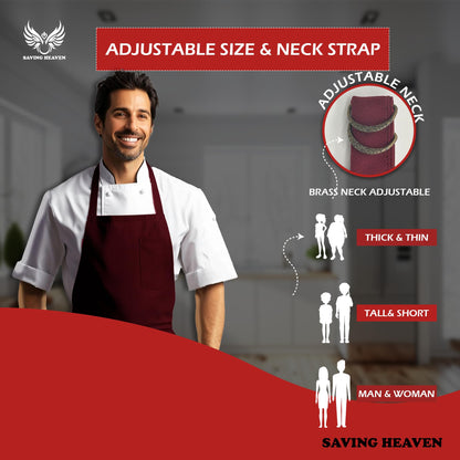 Apron Set (Dark Red Apron Set)