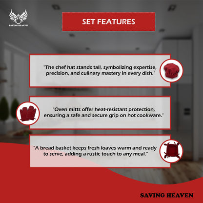 Apron Set (Dark Red Apron Set)